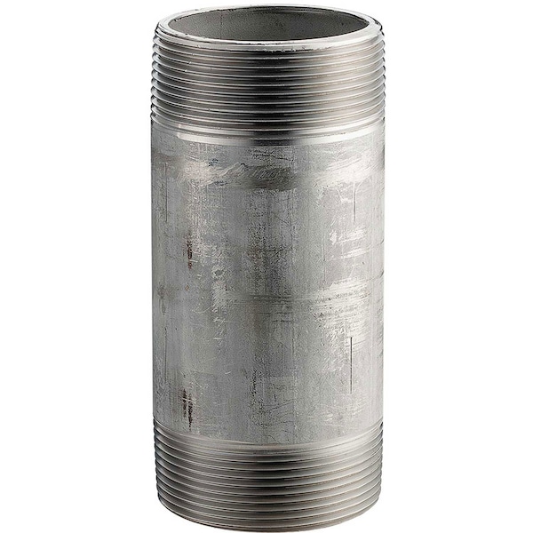 Merit Brass Co 1 x 5-1/2 in 304 Stainless Steel Pipe Nipple, Schedule 40, Welded 4016-550 - main